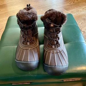 J-41 Women's Brown Lace Up Boots